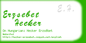 erzsebet hecker business card